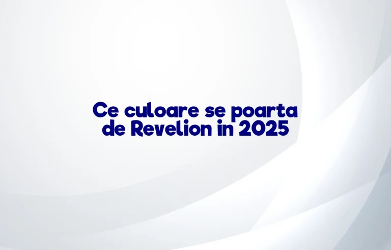 ce culoare se poarta de revelion 2025