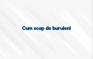 cum scap de buruieni